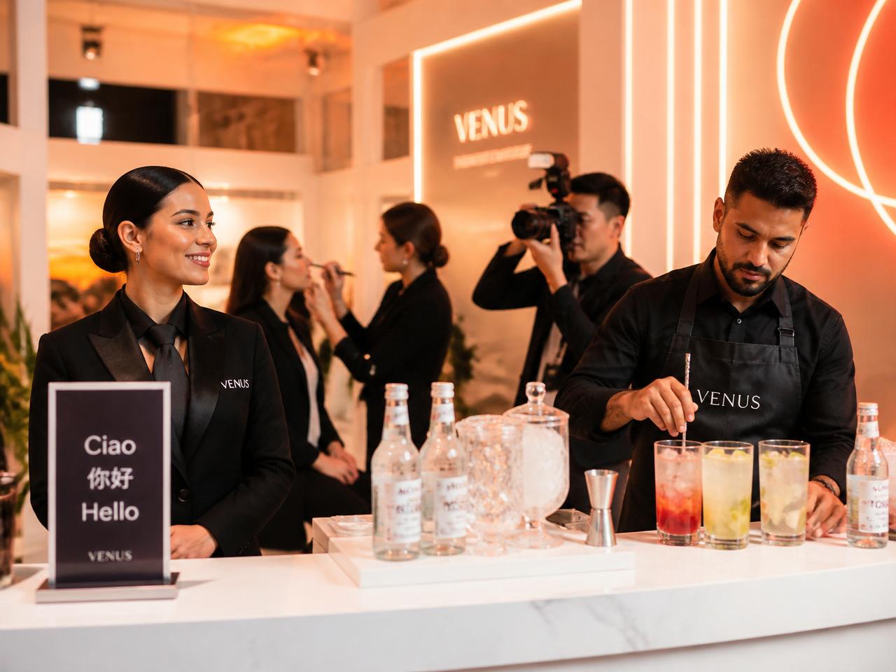 Red de talento premium para activaciones de marca: anfitrionas bilingües, maquilladoras, fotógrafos y bartenders